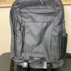 Timbuk2 Authority Laptop Backpack Gray Static with Whitepages PRO Logo